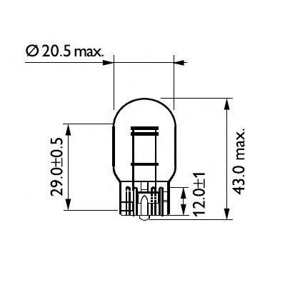 Bec, lampa frana / lampa spate LEXUS IS SportCross (2001 - 2005) PHILIPS 12066B2 piesa NOUA
