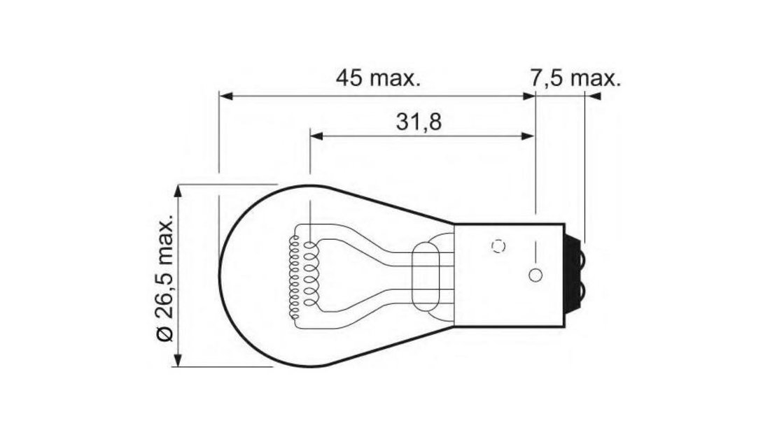 Bec lampa frana / lampa spate Mercedes C-CLASS T-Model (S203) 2001-2007 #3 008529100000