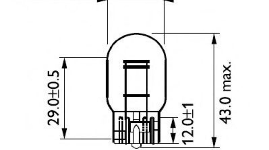 Bec, lampa frana / lampa spate MITSUBISHI PAJERO III (V7_W, V6_W) (1999 - 2007) PHILIPS 12066B2 piesa NOUA