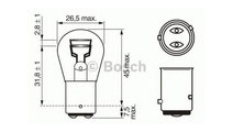 Bec lampa frana / lampa spate Opel COMBO (71_) 199...