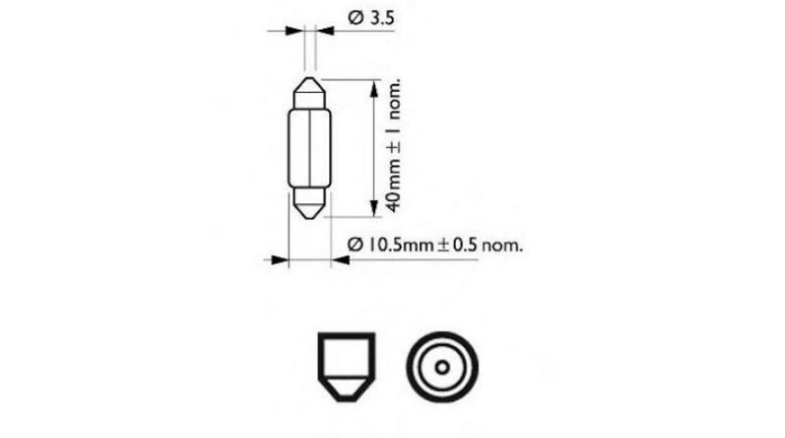 Bec lampa numar Alfa Romeo 156 Sportwagon (932) 2000-2006 #2 12864CP