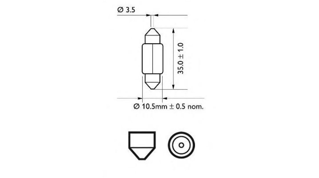 Bec lampa numar Ford MONDEO Mk III combi (BWY) 2000-2007 #2 12844B2