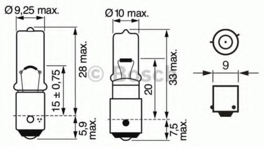 Bec, lampa spate ALFA ROMEO 156 (932) (1997 - 2005) BOSCH 1 987 302 232 piesa NOUA