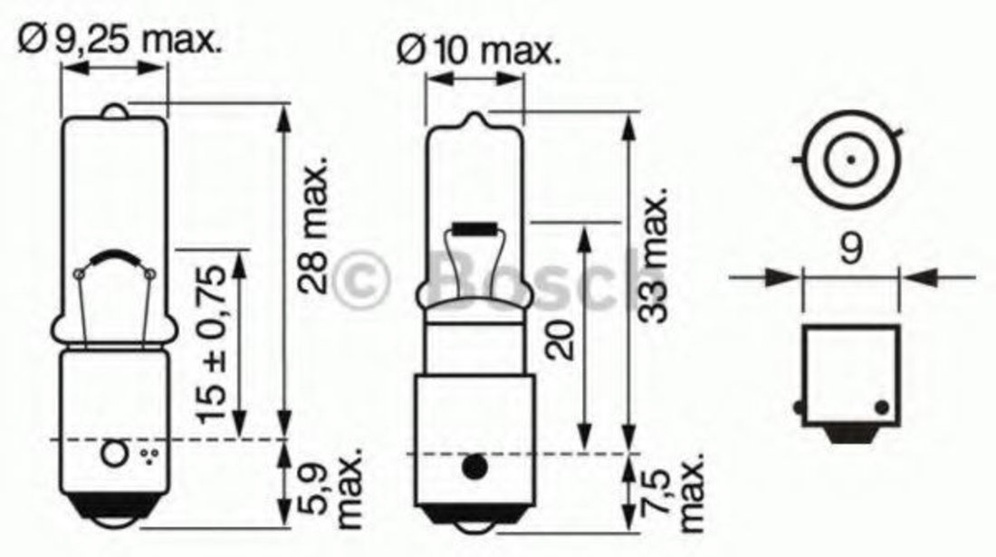Bec, lampa spate AUDI TT Roadster (8N9) (1999 - 2006) BOSCH 1 987 302 232 piesa NOUA