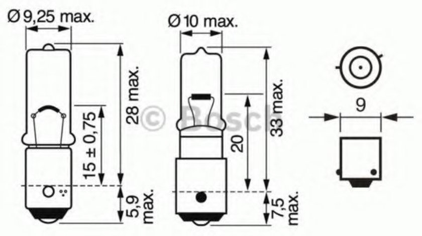 Bec, lampa spate AUDI TT Roadster (8N9) (1999 - 2006) BOSCH 1 987 302 232 piesa NOUA