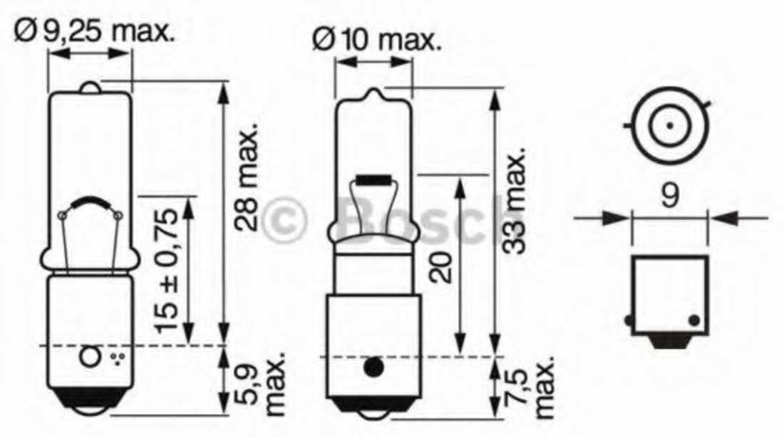 Bec, lampa spate BMW Seria 5 Touring (E39) (1997 - 2004) BOSCH 1 987 302 232 piesa NOUA