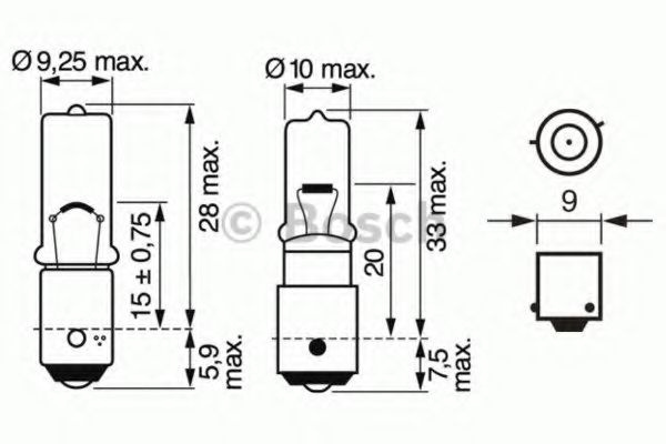 Bec, lampa spate VW BORA (1J2) (1998 - 2005) BOSCH 1 987 302 232 piesa NOUA