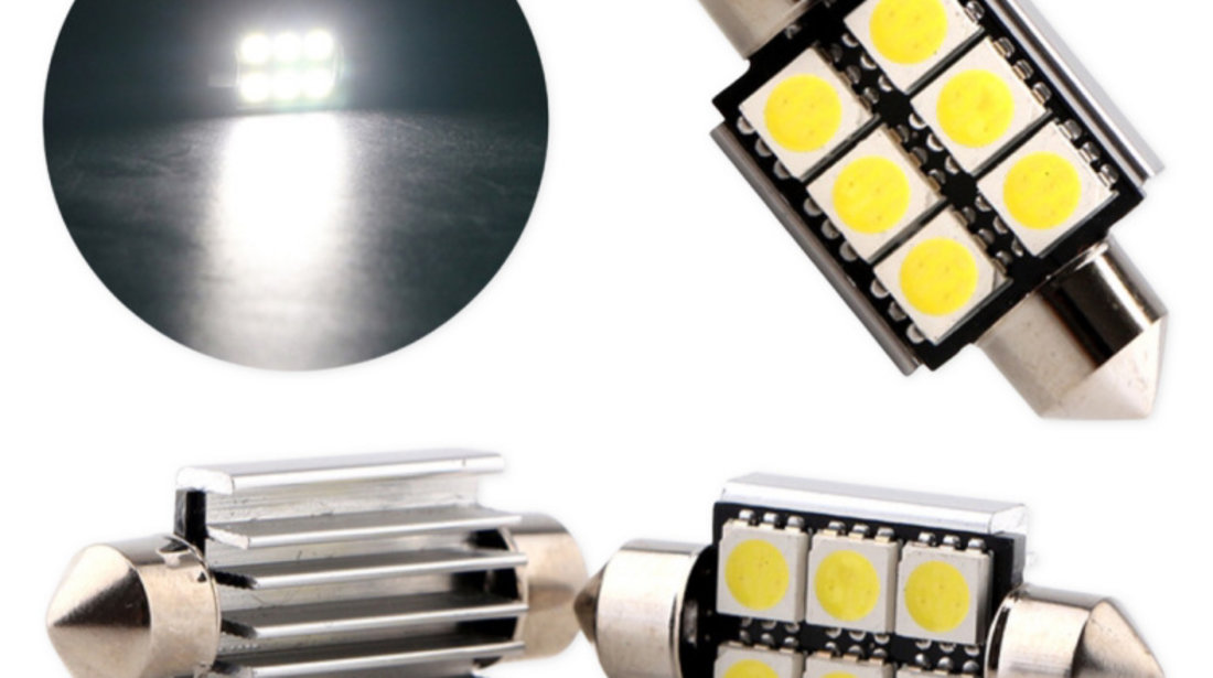 Bec Led CanBus Sofit 6 SMD 11 X 39 12V 060217-9