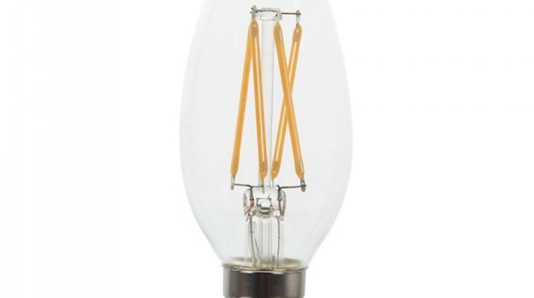 Bec Led Lumânare Filament Cip Samsung 4W E14 Sticla Clara 2700K Cod 272 060721-22