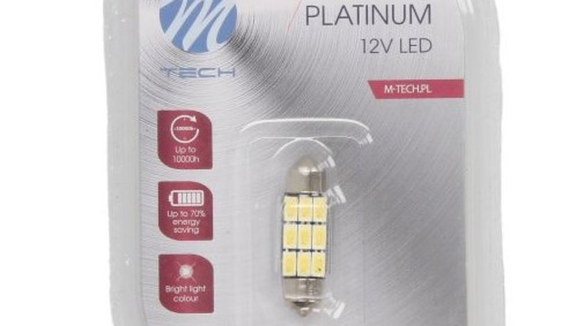 Bec Led M-Tech C5W 12V SV8,5 Alb TULB815W-01B