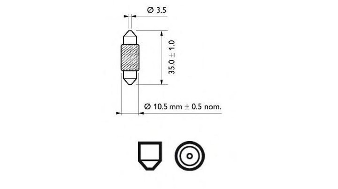 Bec lumini interioare BMW 3 (E90) 2005-2011 #2 12854CP