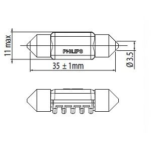 Bec, lumini interioare BMW X5 (E53) (2000 - 2006) PHILIPS 128584000KX1 piesa NOUA