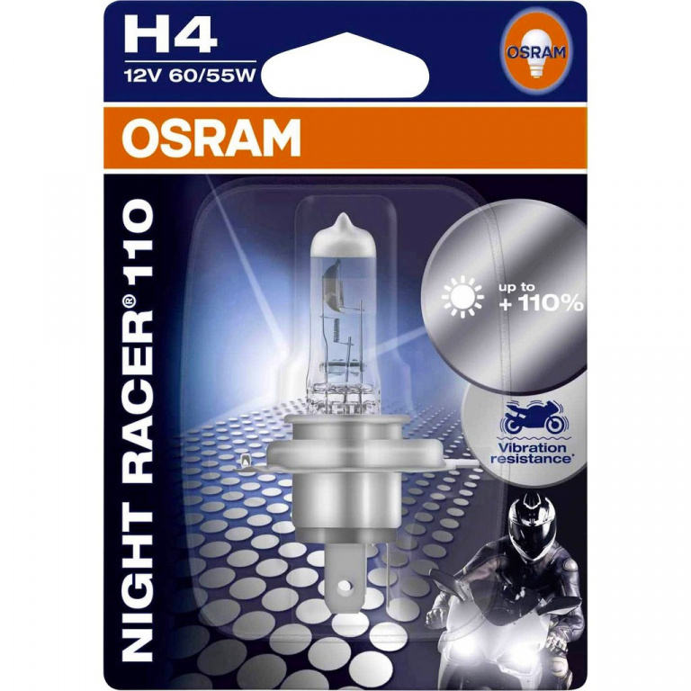 Bec Moto Osram H4 12V 60/55W Night Racer 110 110% 64193NR1-01B