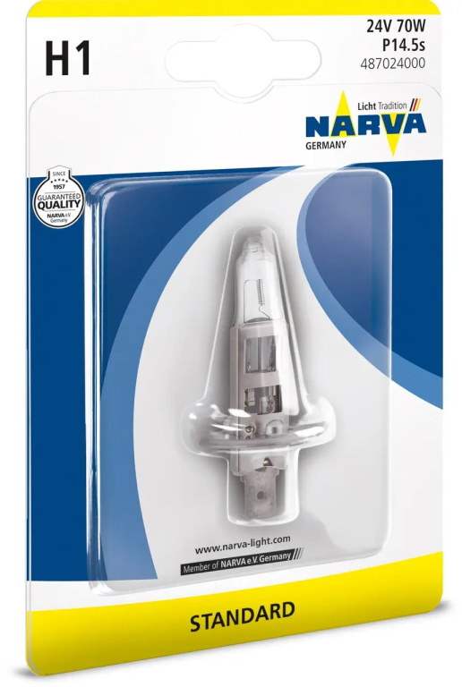 Bec Narva H1 24V 70W Heavy Duty 48708HDNVAC1