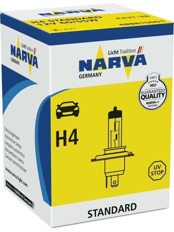 Bec Narva H4 12V 60/55W P43T 48881
