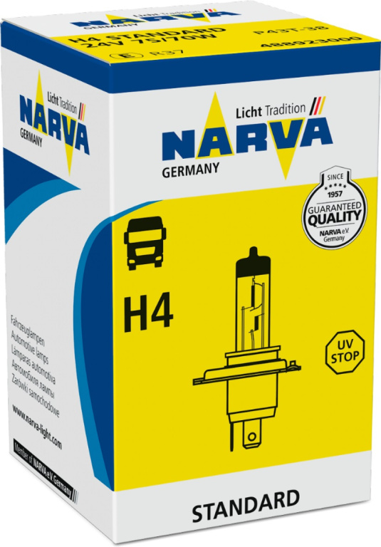 Bec Narva H4 24V 75/70W P43T 48892