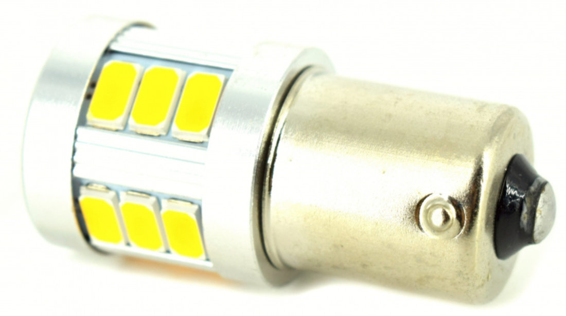 Bec O Faza TV BA15S 5630 18SMD Portocaliu CanBus 9V-30V Nonpolar JSUN08 080817-6