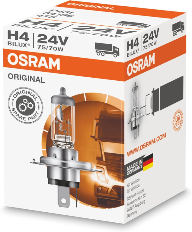 Bec Osram 24V H4 75/70W Original 64196