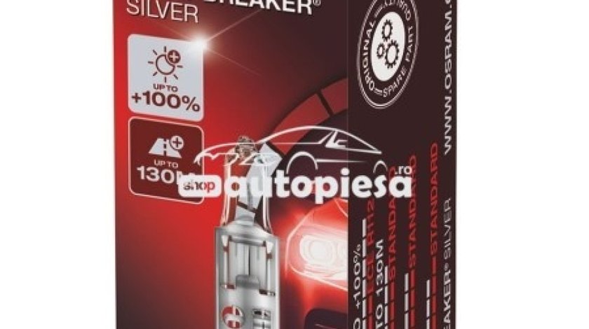 Bec Osram H1 Night Breaker Silver (+100% lumina) 12V 55W 64150NBS piesa NOUA