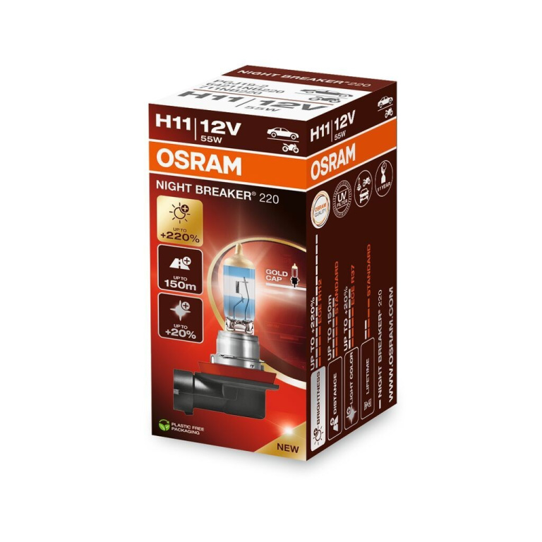 Bec Osram H11 12V 55W Night Breaker +220% 64211NB220
