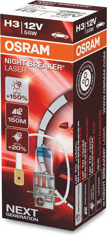 Bec Osram H3 12V 55W Night Breaker Laser Nextgen +150% 64151NL