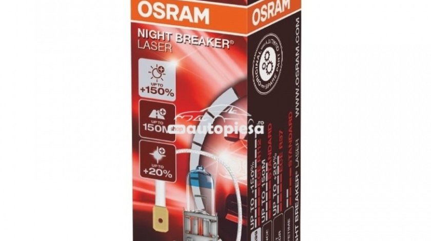 Bec Osram H3 Night Breaker Laser Next Gen (+150% lumina) 12V 55W 64151NL piesa NOUA