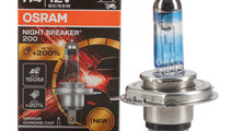 Bec Osram H4 12V 60/55W Night Breaker 200 P43t +20...