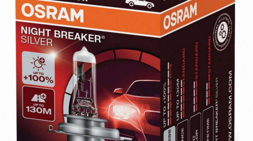 Bec Osram H4 12V 60/55W Night Breaker Silver +100% 64193NBS