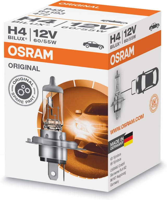 Bec Osram H4 12V 60/55W P43T Original 64193