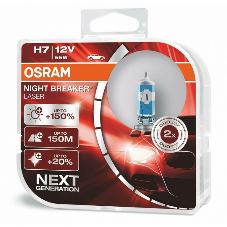 Bec Osram H7 12V 55W Night Breaker Laser Next Gen +150% Up To 150M 64210NL-HCB