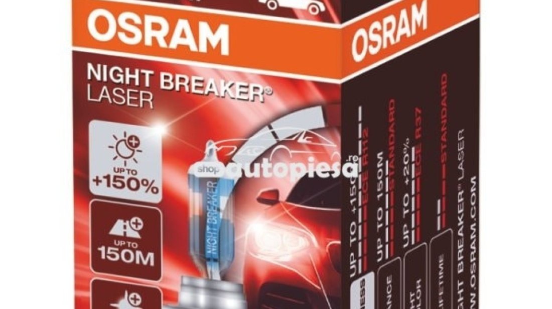 Bec Osram H7 Night Breaker Laser Next Gen (+150% lumina) 12V 55W 64210NL piesa NOUA