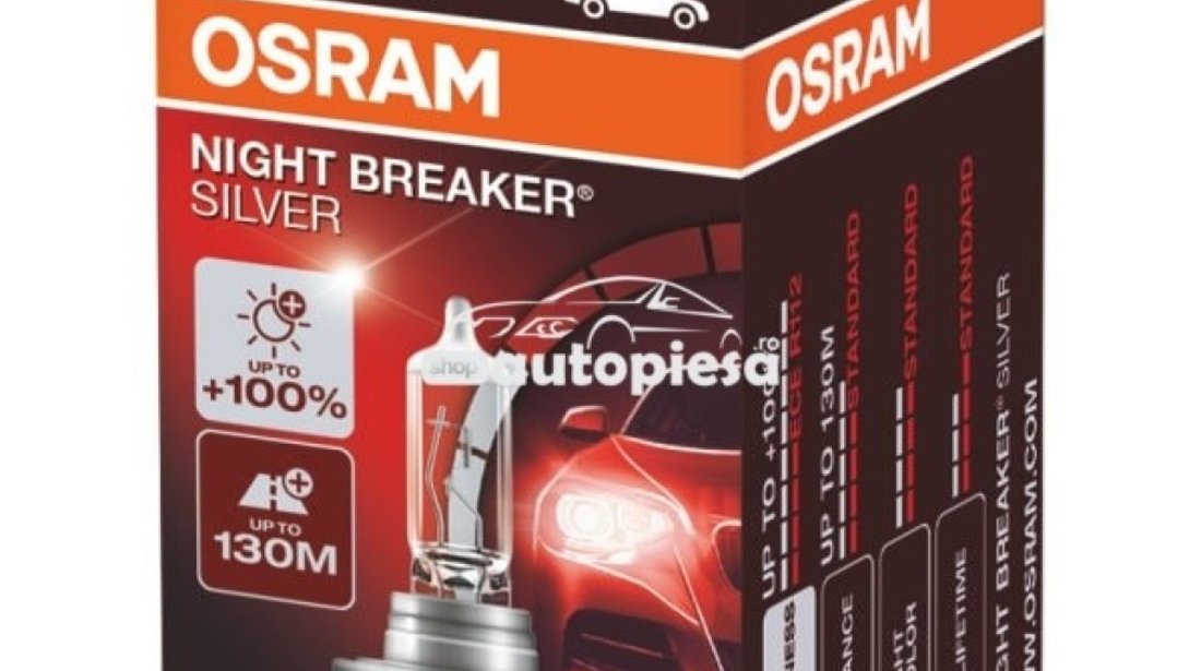 Bec Osram H7 Night Breaker Silver (+100% lumina) 12V 55W 64210NBS piesa NOUA