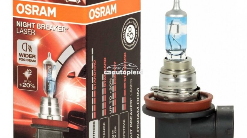 Bec Osram H8 Night Breaker Laser Next Gen (+150% lumina) 12V 35W 64212NL piesa NOUA