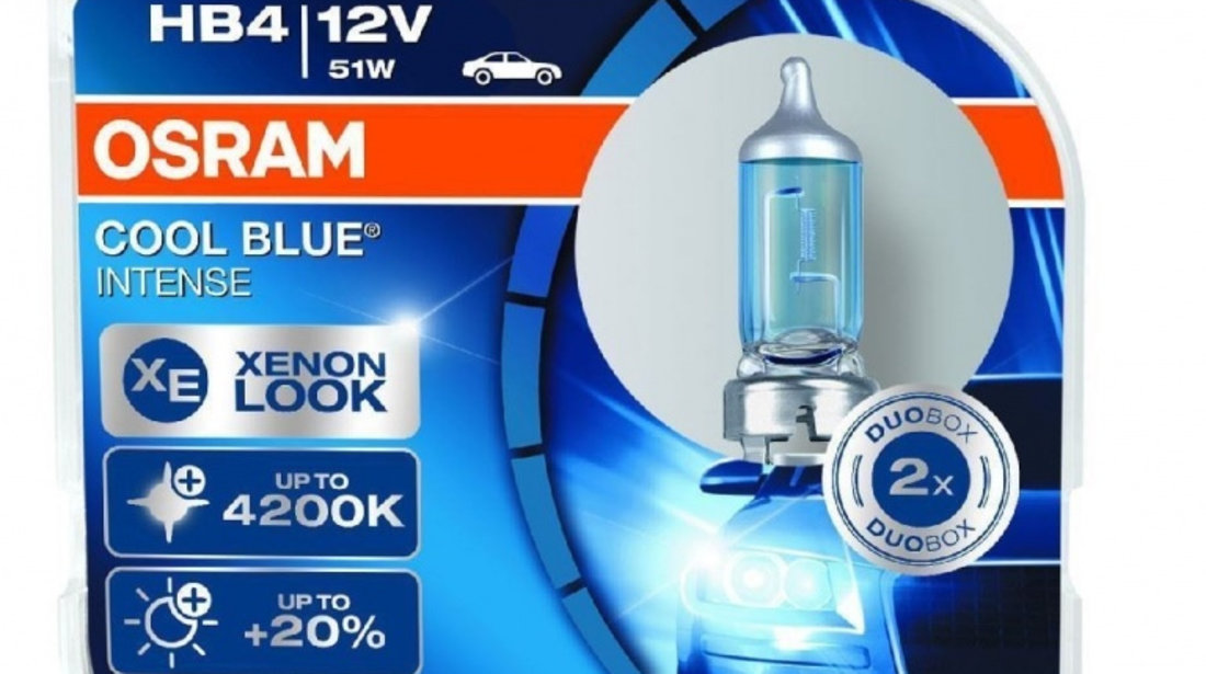 Bec Osram HB4 12V 51W Cool Blue Intense 9006CBI-HCB Set 2 Buc