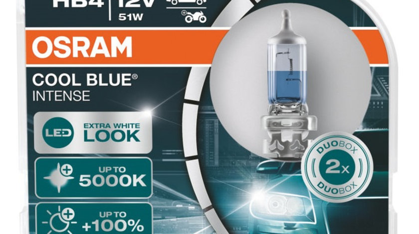Bec Osram HB4 12V 51W P22D Cool Blue Intense NextGen Set 2 Buc 9006CBN-HCB