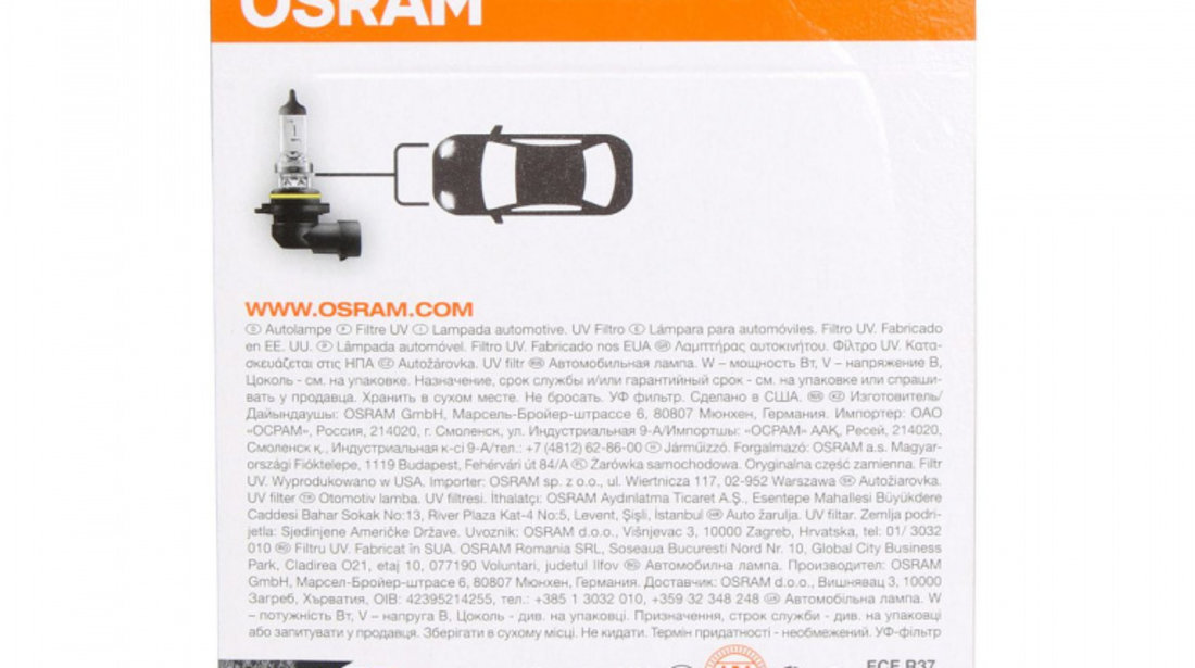 Bec Osram HB4 12V 51W P22d Original Blister 9006-01B