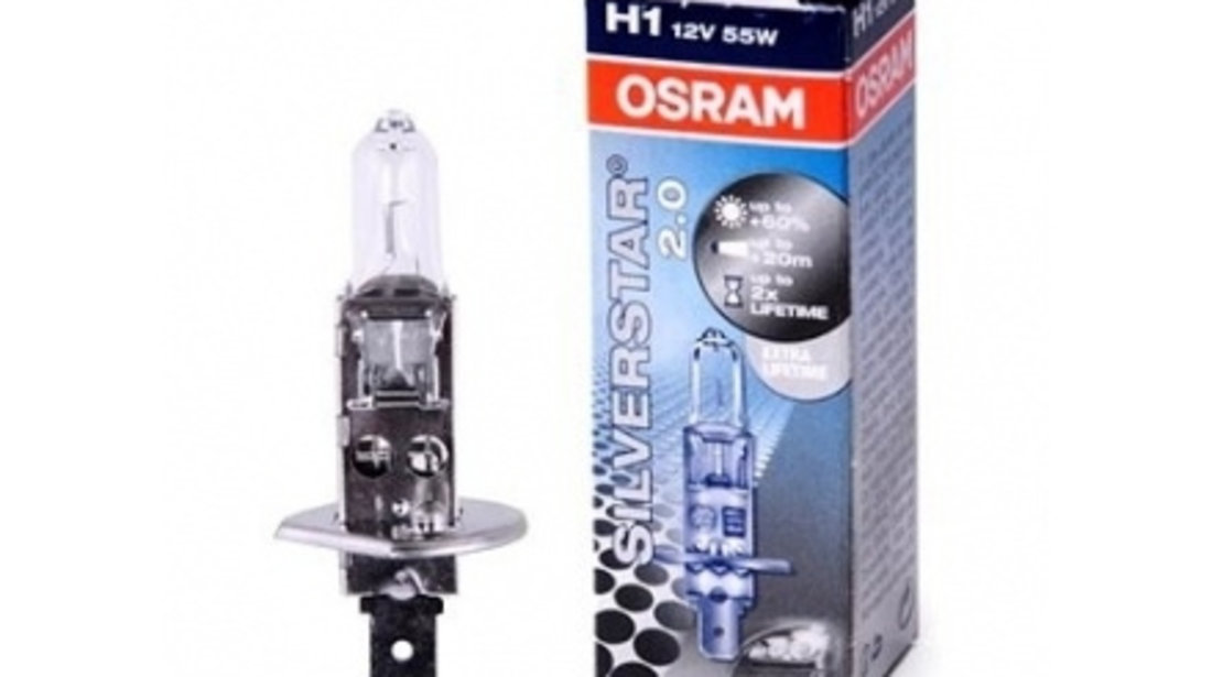 Bec Osram Silverstar H1 12V 55W cod intern: OSR64150SV2
