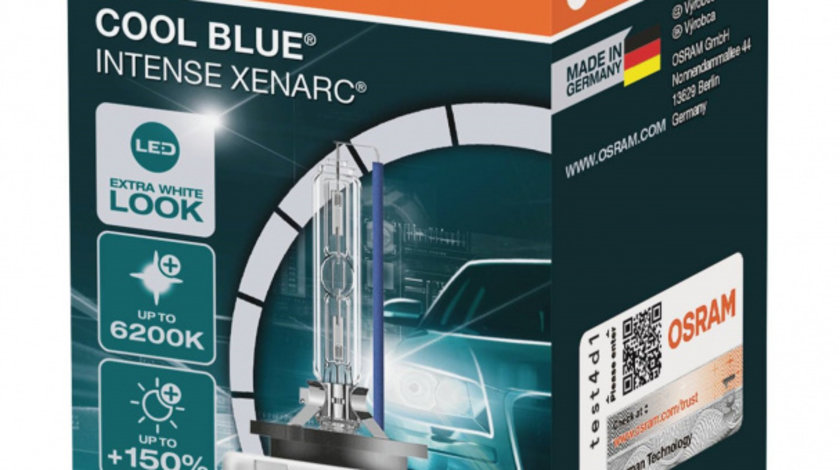 Bec Osram Xenon D1S 85V 35W Xenarc® Cool Blue® Intense (Next Gen) +150% 6200K 66140CBN