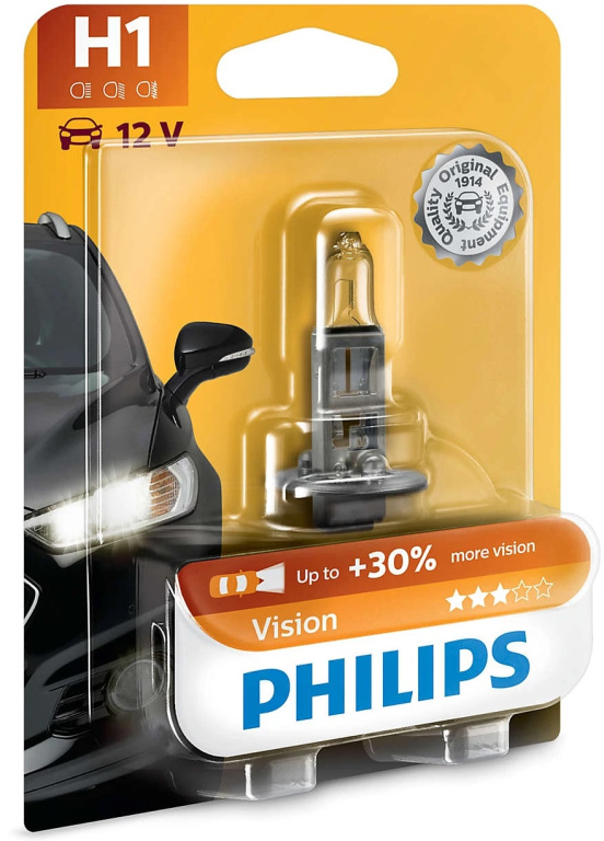 Bec Philips H1 12V 55W Vision Blister 12258PRB1