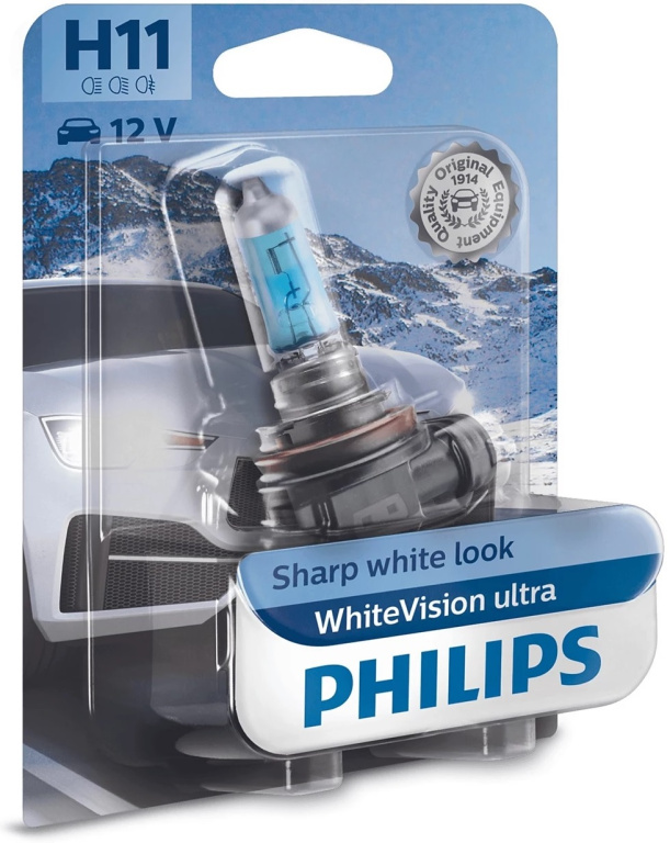Bec Philips H11 12V 55W White Vision Ultra Blister 12362WVUB1