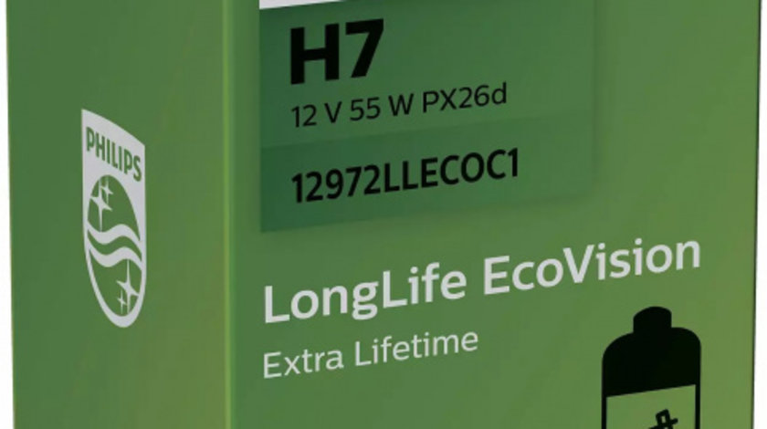 Bec Philips H7 12V 55W Longlife Ecovision 12972LLECOC1