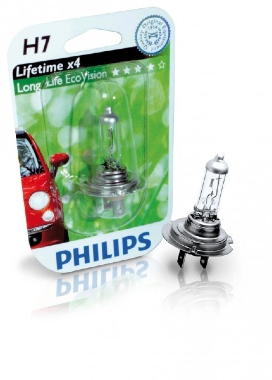 Bec Philips H7 LongLife EcoVision 12V 55W 12972LLECOB1 piesa NOUA