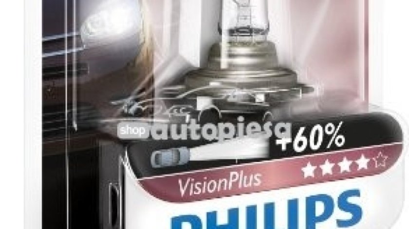Bec Philips H7 Vision Plus 12V 55W 12972VPB1 piesa NOUA