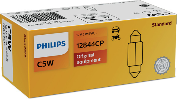 BEC PLAFONIERA C5W 12V SET 10 BUC PHILIPS 12844CP PHILIPS
