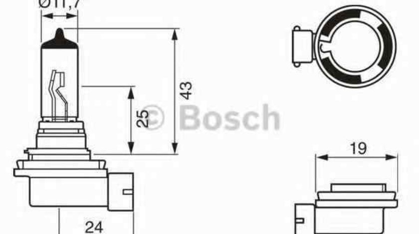 Bec, proiector ceata AUDI A4 (8E2, B6) BOSCH 1 987 302 084