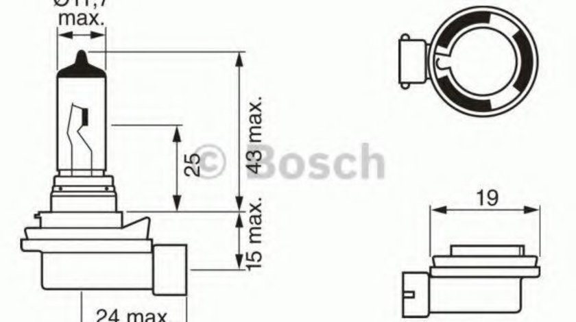 Bec, proiector ceata BMW Seria 3 Compact (E46) (2001 - 2005) BOSCH 1 987 302 081 piesa NOUA