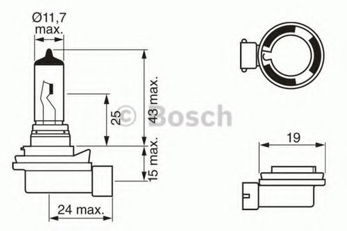 Bec, proiector ceata SMART FORFOUR (454) (2004 - 2006) BOSCH 1 987 302 081 piesa NOUA