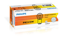 Bec Rosu Frana Pr21/5w 12v Set 10 Buc Philips 1249...