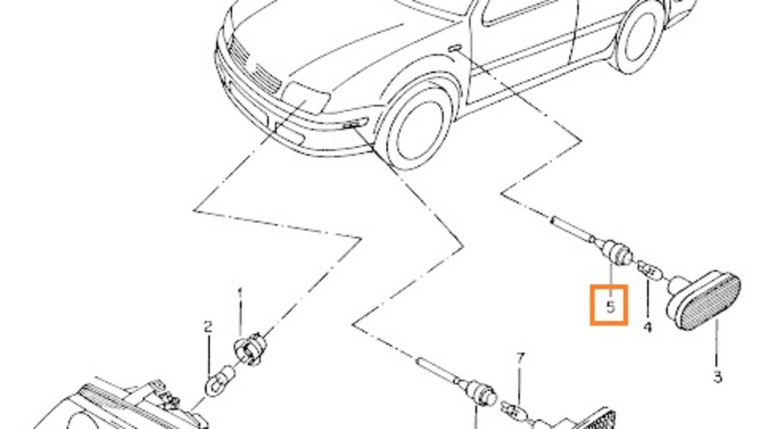 Bec Semnalizare + Cablaj Oe Volkswagen Golf 4 1997-2005 6X1971273A