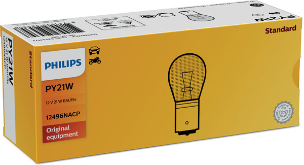 BEC SEMNALIZARE PY21W 12V SET 10 buc PHILIPS 12496NACP PHILIPS